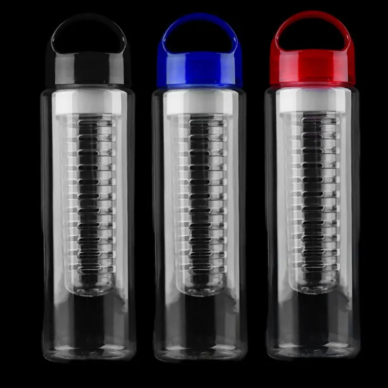 Botol Minum Saringan Infuser Tritan BPA Free 700 ml Buah Hitam Bottles Minuman Plastik Kitchenware Water 6