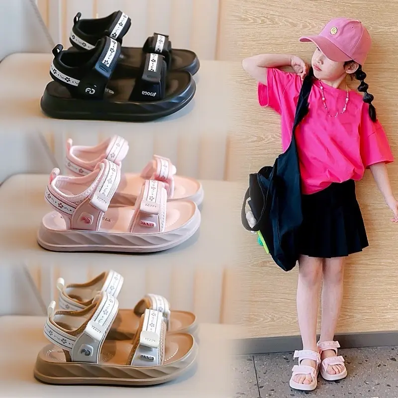 Sandal quail hậu cao cấp bé gái nhẹ êm, phong cách 0