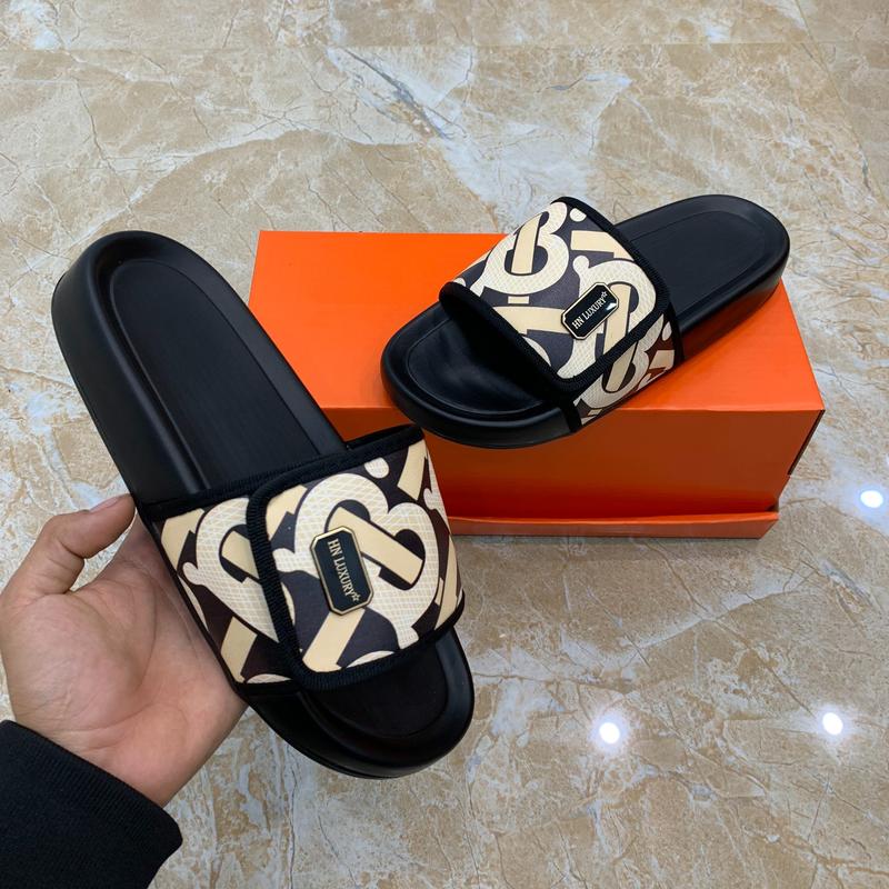 [Mã BR2] Dép nam quai da đế cao su có hộp Slipper DéP Đế Bằng 0
