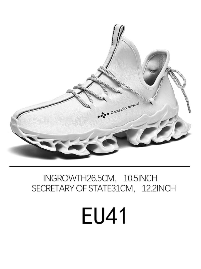 Product Introduction of Men's Letter Print Lace Up Walking Shoes, Casual Sporty Waterproof Sandproof Sneakers, Breathable Comfortable Sports Shoes for Daily Wear 5
