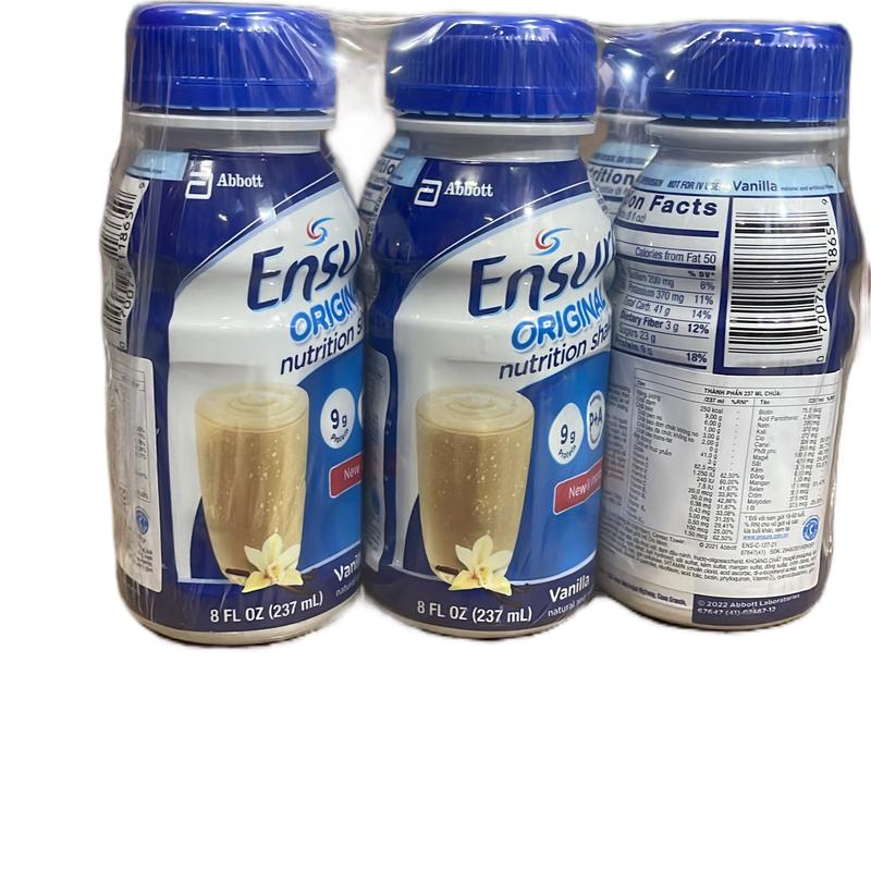 1 Lốc Sữa Abbott Ensure Original Hương Vani 237ml Hỗ Trợ Sức Khỏe Tăng Cường Đề Kháng Chứa Đầy Đủ Chất Dinh Dưỡng gấu vinamilk organic Chanh Dây vinamilk xanh lá delical sữa không ngọt sữa đặc sữa đặc