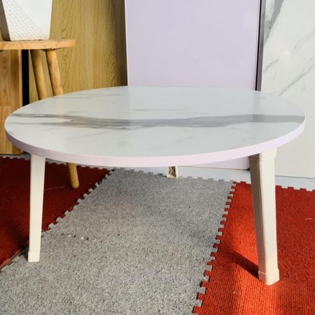 Bàn tròn cao cấp, chân nhựa PP, màu trắng tự nhiên, kích thước 60*60cm, bảo hành 3 tháng bàn _ bàn  học