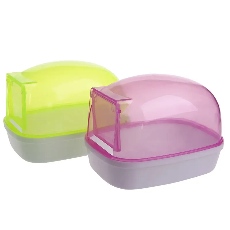 Hamster Sand Bath Critters Shower Toilet Bed Sand Container Bathtub for Small Mice Hedgehog Squirrel Hamster Guinea Pig