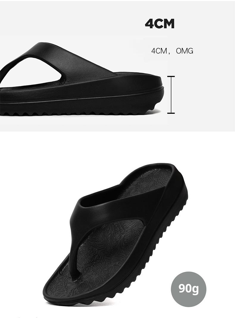 Product Introduction of 4cm Summer Platform Slippers Women's Fashionable Outdoor Wear Drooping Sandals Couple Flip-Flops Beach Flip-Flops 3