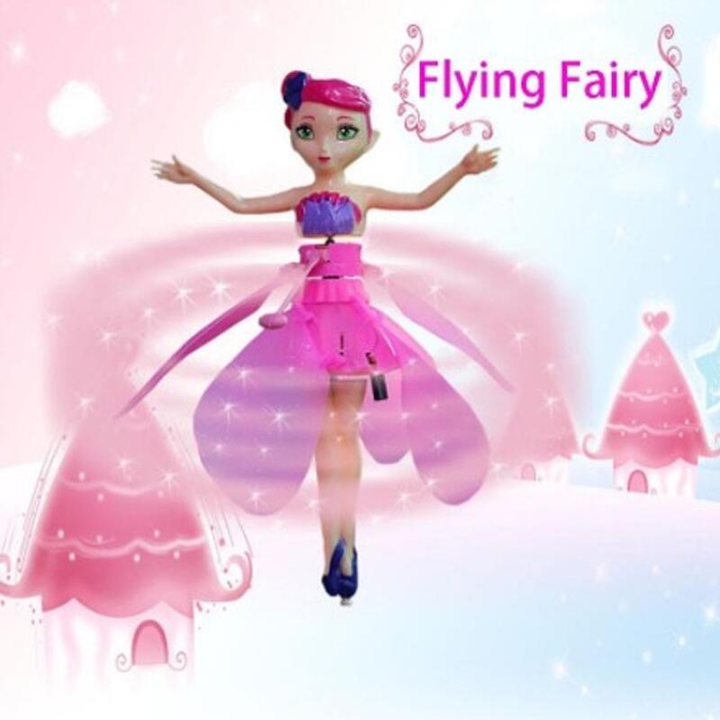 Induction Fairy Flying Toys ,Kids Mini RC Drone Princess Doll Toy Girl Creative Birthday Gift kobe  bryant  helicopter  toy 2