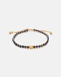 Blue Sandstone Tali berwarna Gold Semi precious stone  | Gemstones Bracelet aesthetic for woman