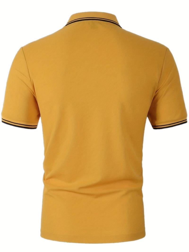 Product Introduction of Men's Regular Fit Cartoon Horse Print Polo Shirt, Casual Short Sleeve Button Front Top for Summer, Fashion Men's Clothes for Daily Wear 7