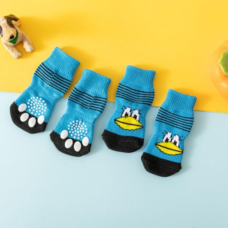 Bộ 4 chiêc Tất cho chó mèo - Vớ đi chân cho thú cưng chất liệu xin xò có lớp chống trơn trượt 7