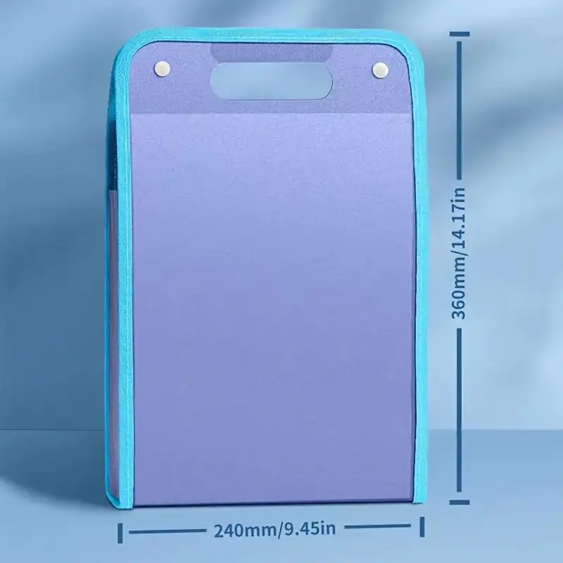 A4 Vertical File Organizer, 13 Pockets Waterproof Document Holder, Multi-color Office Storage Folder, Office Stationery & Supplies 1