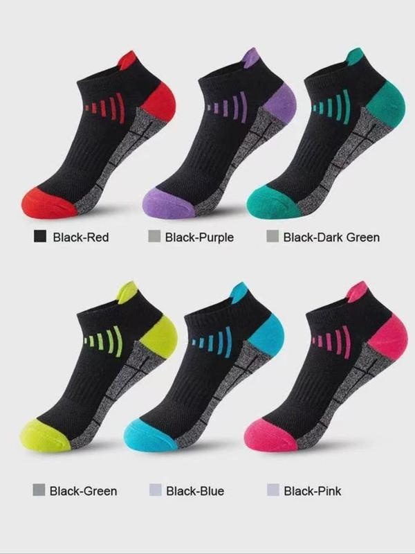 Men's Colorblock Low Cut Socks, Breathable Comfortable Socks for Daily Wear, Multipack Knit Socks for All Seasons 2