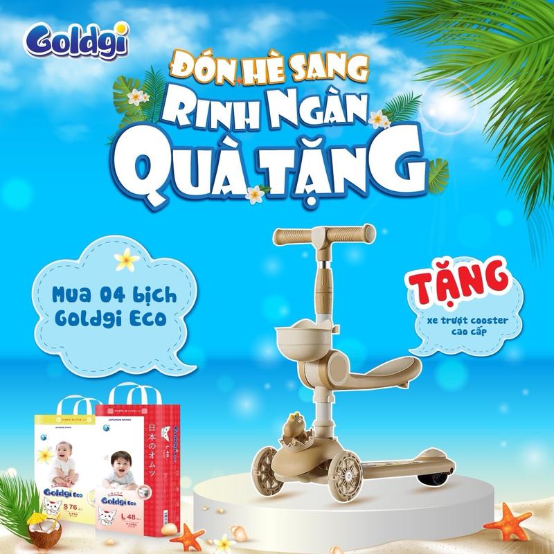 Combo 4 bịch Eco tặng 1 xe trượt cao cấp cho bé đủ sz bỉm