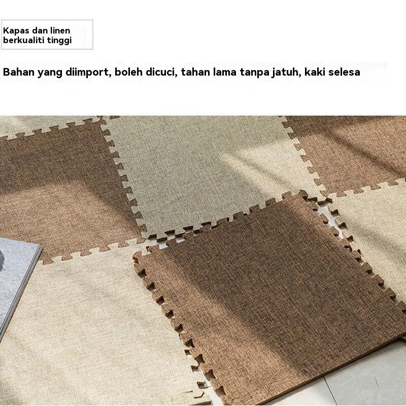 Puzzle mat Shaggy Carpet Tikat Bulu Plush Carpet 30x30cm baby floor mat Non slip rug carpet 3