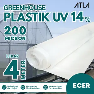 Plastik UV 4 Meter 200 Micron Bening Greenhouse Film Transparan MG023