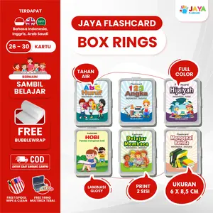 Flashcard  RING Laminasi Gloosy Edukasi Kartu mainan anak 1 tahun