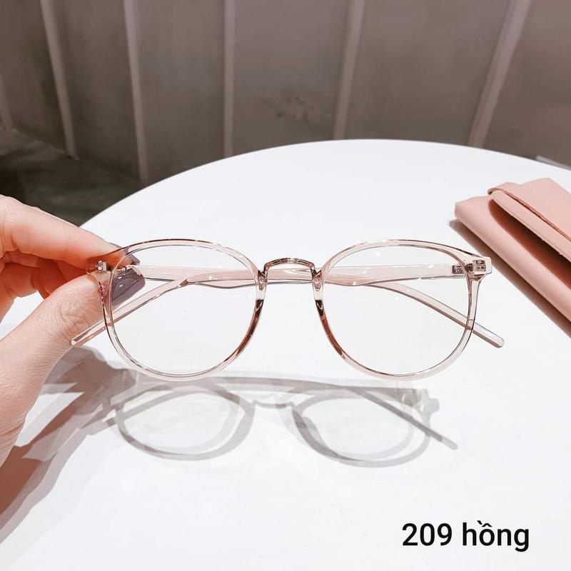  M73 Mắt kính mát women tròng kính mắt chống nắng chống ánh sáng xanh gọng kính cận màu hồng mătj tròn thời trang 