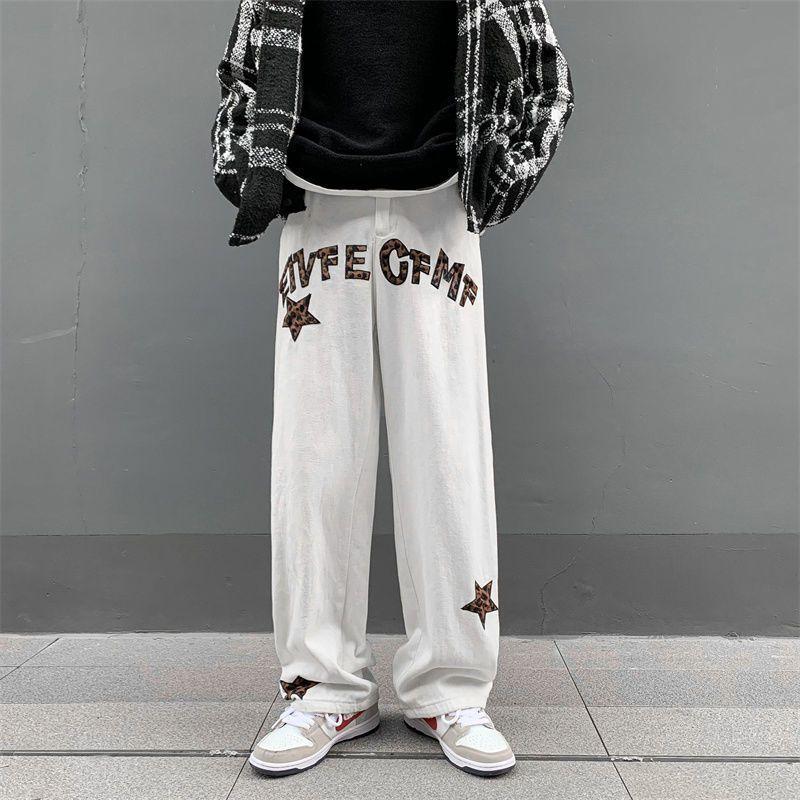 Product Introduction of Quần Dài Nam Maillard Thể Thao, Thương Hiệu Thời Trang Đường Phố Cao Cấp Mỹ, In Chữ, Phong Cách Hip Hop, Ống Rộng, Dáng Suông, Ống Đứng, Bộ Sưu Tập Xuân / Hè 2024 Menswear Lưng Cao Pants 3