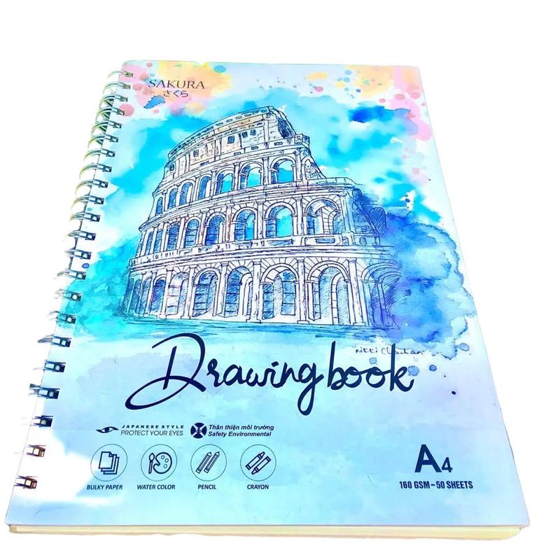 Sổ Tay Phác Thảo A4, A5, SKETCH BOOK Quyển 50 Tờ Định Lượng 160GSM, Sổ Acrylic A5 Sổ Squishy Sổ Studyplanner, Đồ Dùng Học Tập sổ Xảstress Sổ Vẽ Languo, Giấy Papyrus, Giấy C300