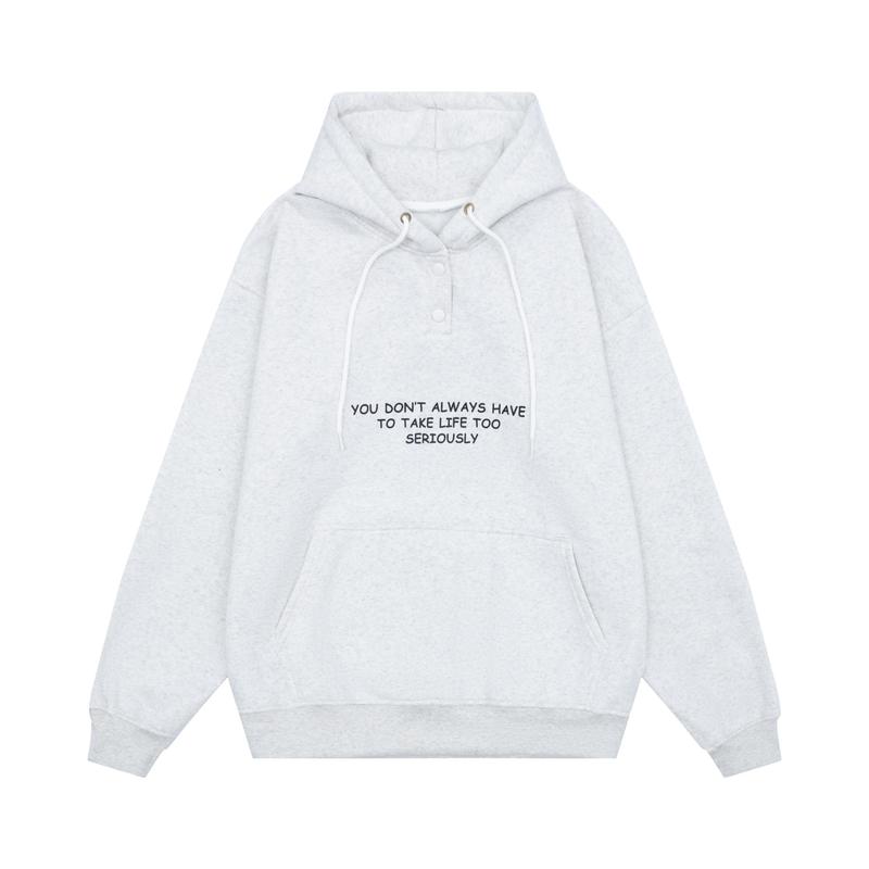 Áo Hoodie chui đầu SERIOUSLY 2 nút bấm nỉ cotton lót bông form unisex brand Calem Club