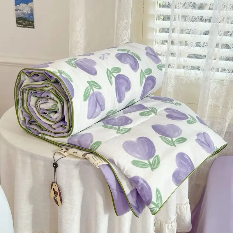 Chăn Hè Cotton Đũi Xơ Đậu Nành, Mền Bông Mềm Mại Thoáng Mát 1