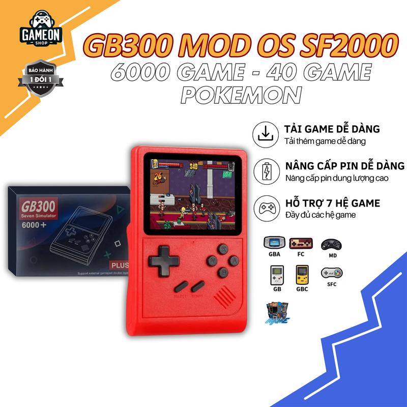 Máy chơi game cầm tay GB300 có thể tải thêm game, sẵn 6000 game GB / GBA / GBC / FC / SFC / MD / PCE Chơi Điện Tử may choi may  game may  choi