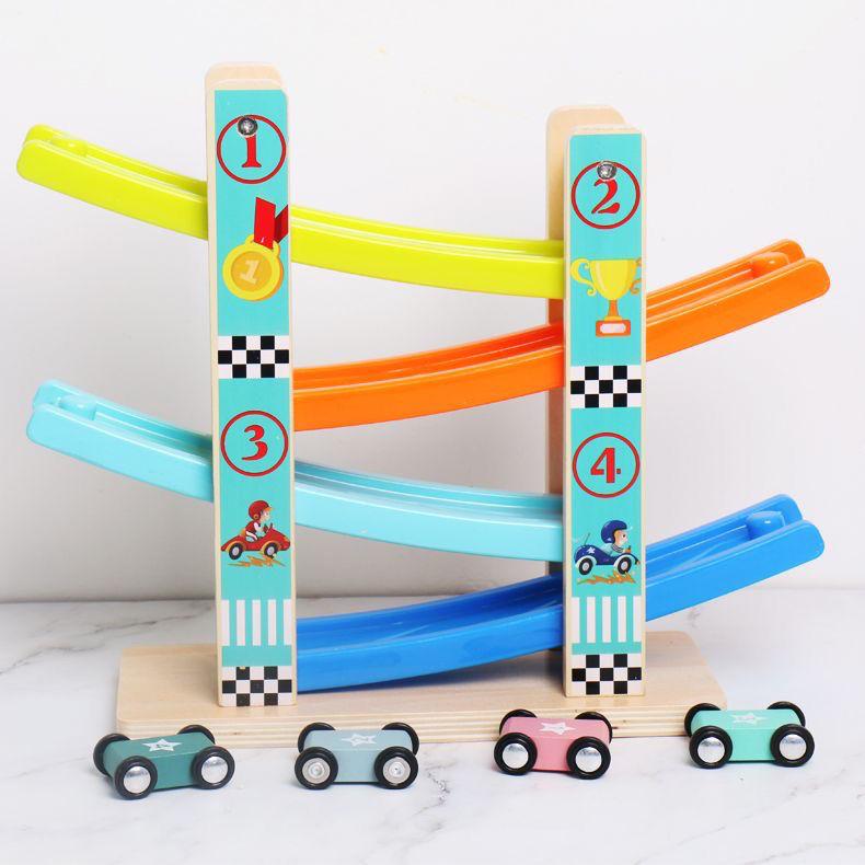 Children's Track Gliding Car 1-3 Boys and Girls Inertia Gliding Rail Car Baby Educational Set Toys 5