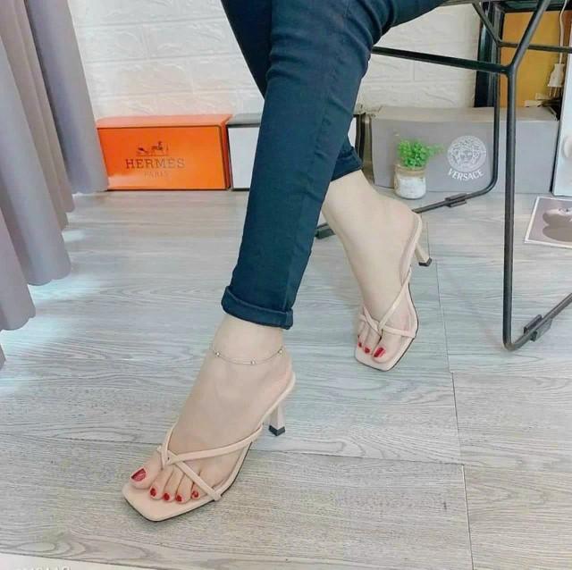 Product Introduction of Cao gót 7 phân kẹp A mẫu quốc dân, rất dễ phối quần áo Gót trung bình (3-5 cm) Nữ Shoes giay 7 7