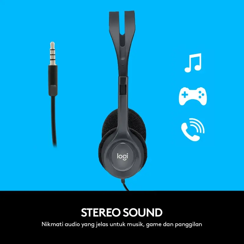 Logitech H111 Headset Stereo Single Jack 3.5mm Kabel 1