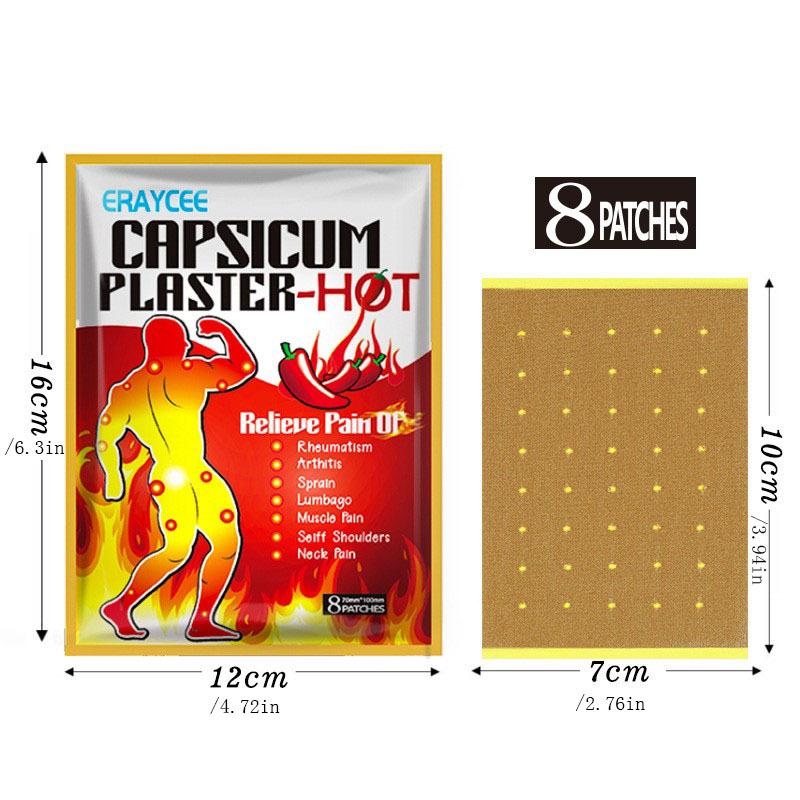 Product Introduction of Pepper Heating Patch Ventilation Hole Lumbar Cervical Patch 8 Patches/Pack 2