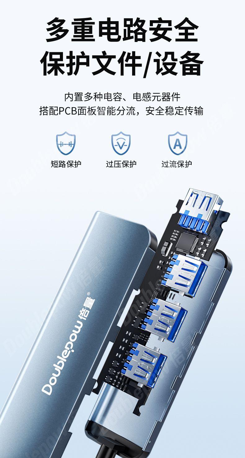 Product Introduction of Bộ mở rộng dòng chia Typec đôi, Bộ chia đa cổng USB3.0, Bộ máy tính xách tay và máy tính để bàn bên ngoài tất cả trong một, Trạm kết nối 9