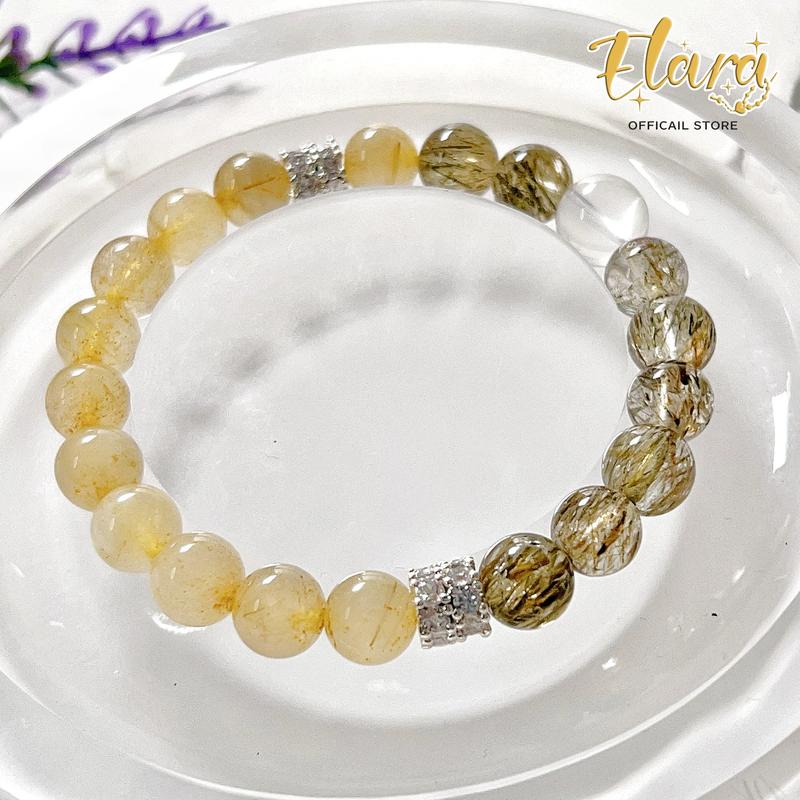 [TÓC VÀNG VIP] Vòng tay đá THẠCH ANH TÓC VÀNG t.ài lộc [4071-4088]