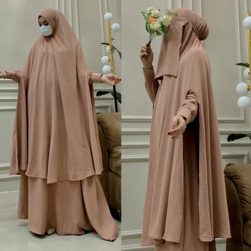 Fairuz Set Khimar cadar Gamis Syar'i (Khimar Super Jumbo) 1