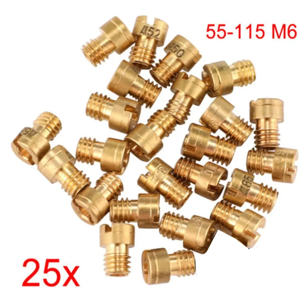 25x main jet 55-115 M6 for  & for Mikuni carburetors 6mm main jet set