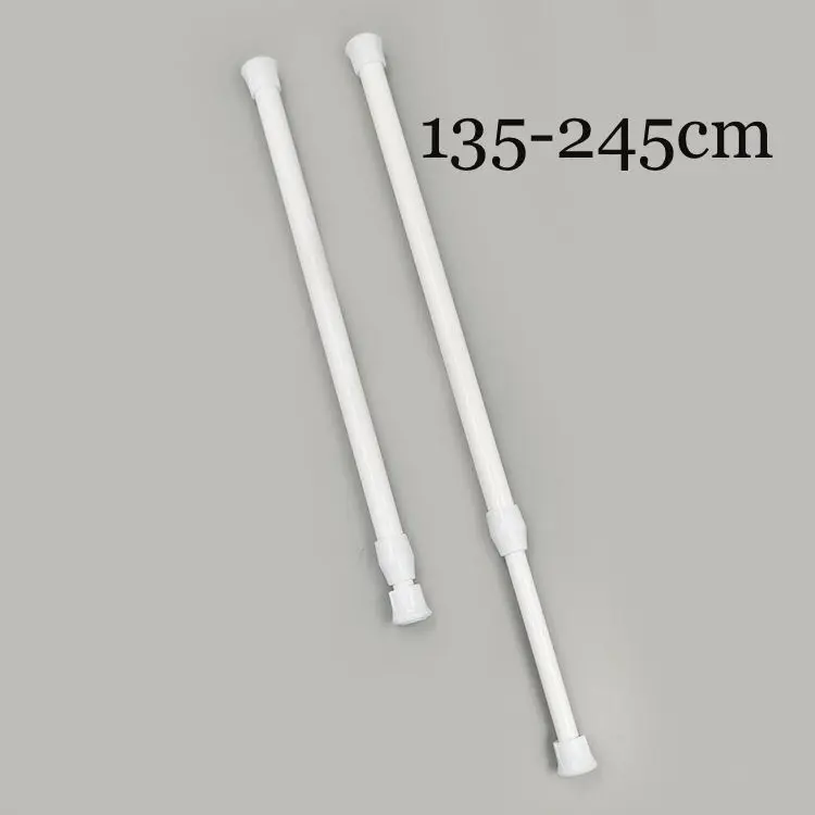 Tiang gorden fleksibel , tongkat ajaib , tiang kamar mandi , tiang kolong dapur Paku Shower serbaguna dipasang di dinding dapat disesuaikan white flower vine Stretchable Plain