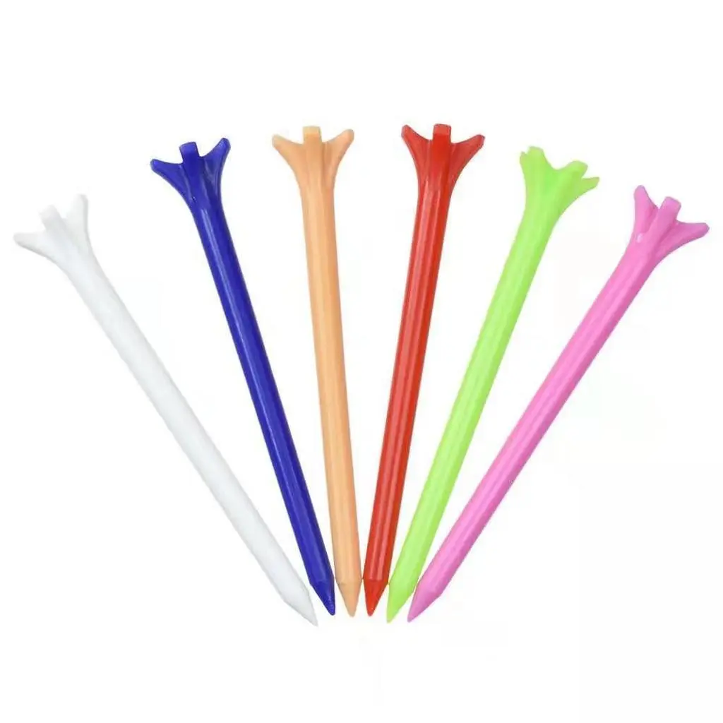 Random Color Golf Ball Tees (100pcs), Assorted Colors Professional Durable Plastic Golf Tees, Golf Accessories For Men & Women