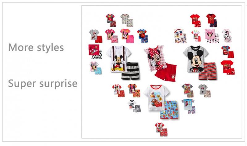 Product Introduction of Summer Children pajamas set Short Sleeve T shirt shorts car boy pyjamas kids Lightning McQueen pajamas cartoon baby sleepwear 1