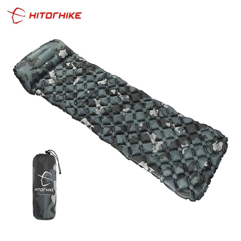 Product Introduction of Inflatable Sleeping Mat with Pillow, Light Weight Inflatable Camping Bed with Storage Bag, Moisture-proof Cushion, Fast Filling Beach Mat with Pillow, Camping & Hiking Equipment 0