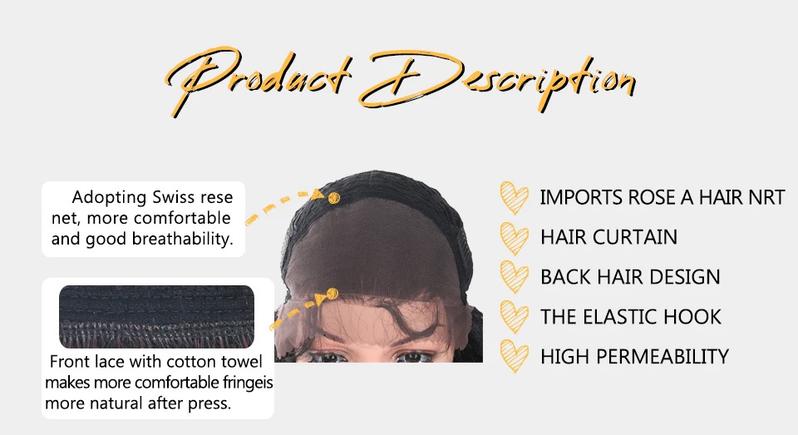 Product Introduction of Synthetic Lace Front Wigs For Black Woman Layered Straight Wear and Go Glueless Wigs Ombre Brown T Part & 6x4 Pre Plucked Wig 23