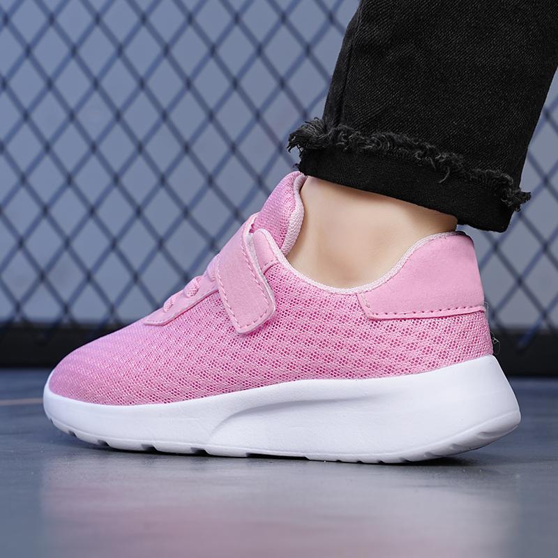 Product Introduction of Sport Kids Girl Shoes Breathable School Children Casual Shoes Soft Sole Pink Non-slip Children Running Sneaker 21