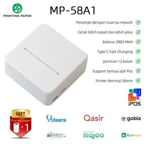 Printer Thermal Bluetooth Portable 58MM High Quality Supports Multiple Applications