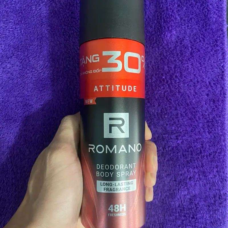 Xịt Khử Mùi ROMANO Attitude Hương Nước Hoa 195ml - Ngăn Mùi Toàn Thân Dưỡng Thể 4