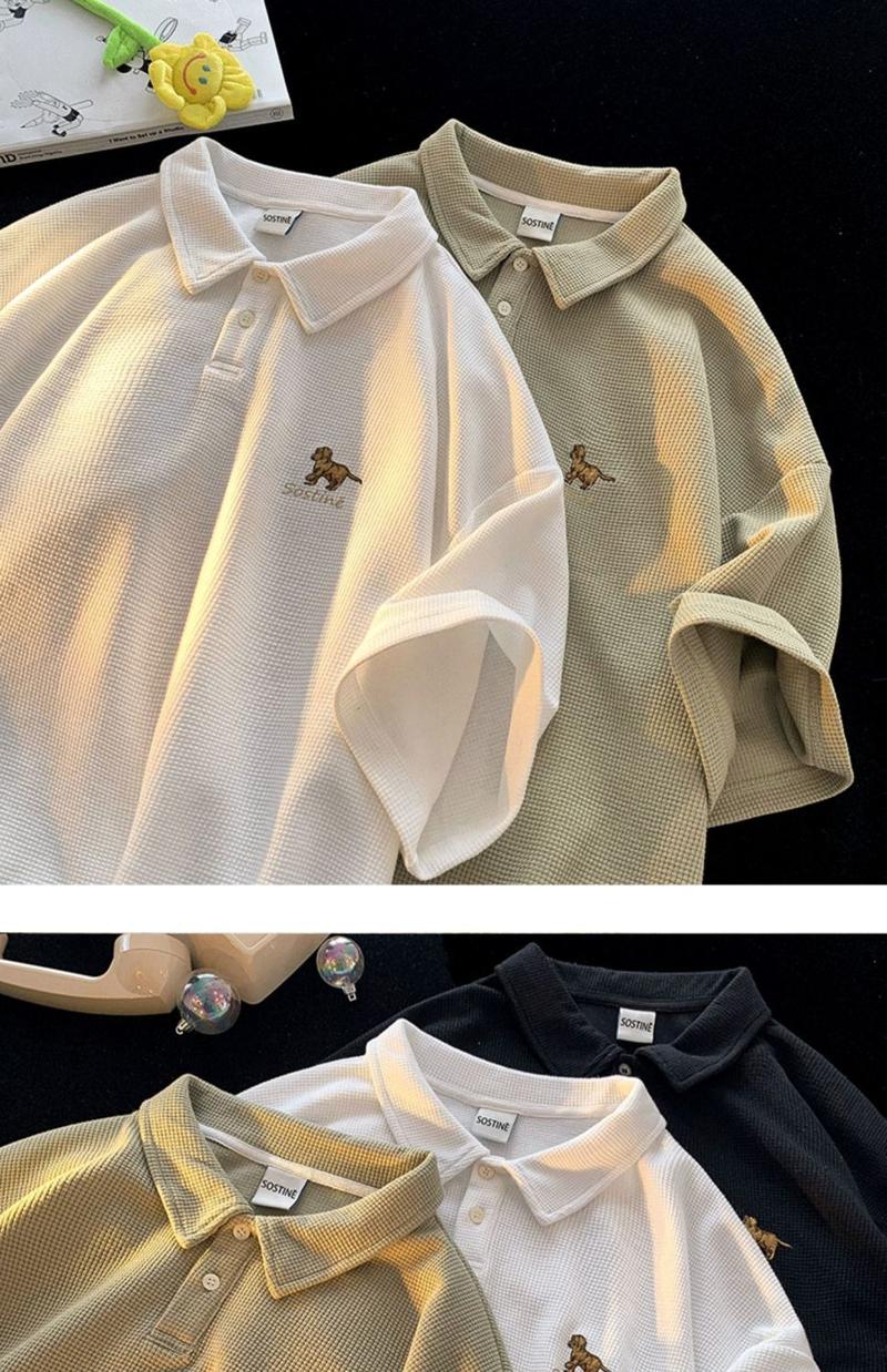 Product Introduction of Áo Polo Bánh Quế, Phong Cách Preppy, Dành Cho Nam Giới, Hợp Xu hướng, Thích Hợp Cho Mùa Hè, Thích Hợp Cho Học Sinh, Thiết Kế Đẹp, Dễ Phối Đồ, Ve Áo, Áo Phông ngắn Tay Áo, Mỏng 5