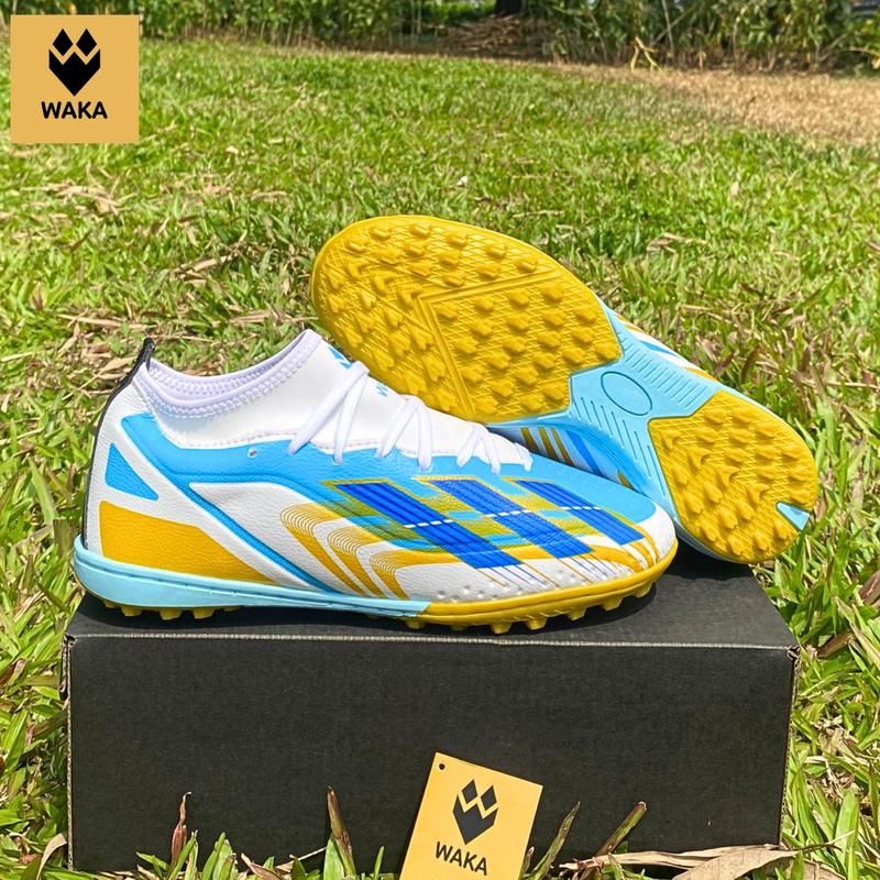 TẶNG QUÀ Giày đá bóng WAKA phiên bản XCRAZYFAST sân nhân tạo_Giày bóng đá cổ cao F50 Elite đế cao su khâu full đế Giày Thể Thao Đá Banh Sport Sneaker