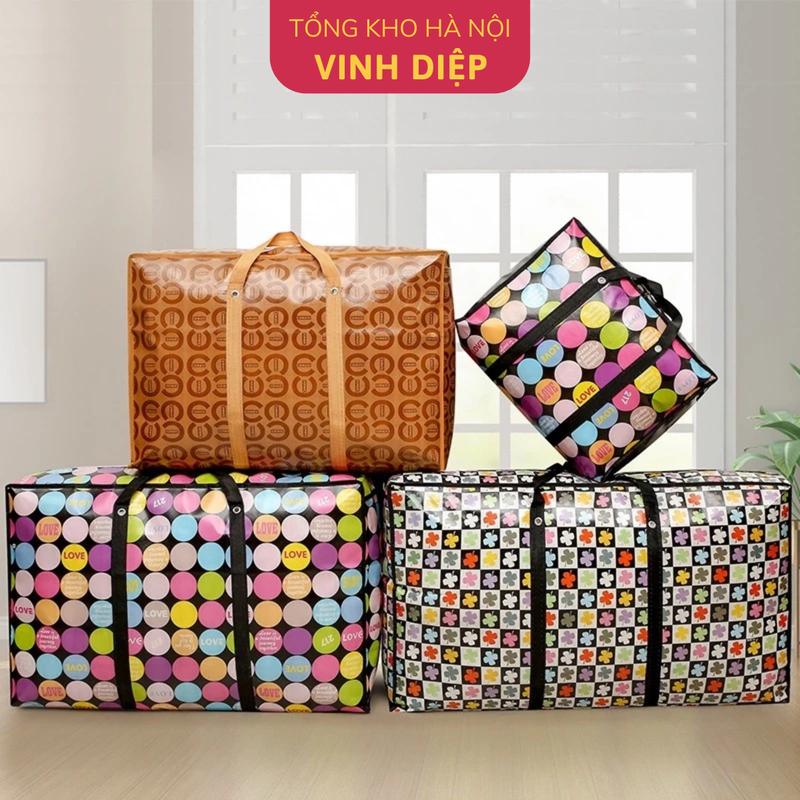  Túi Bạt Đựng Quần Áo túi dứa đựng Chăn Màn Đựng Đồ Nhiều Size Đa Năng Chuyển Nhà Chống Nước Có Quai Xách Gọn Gàng 