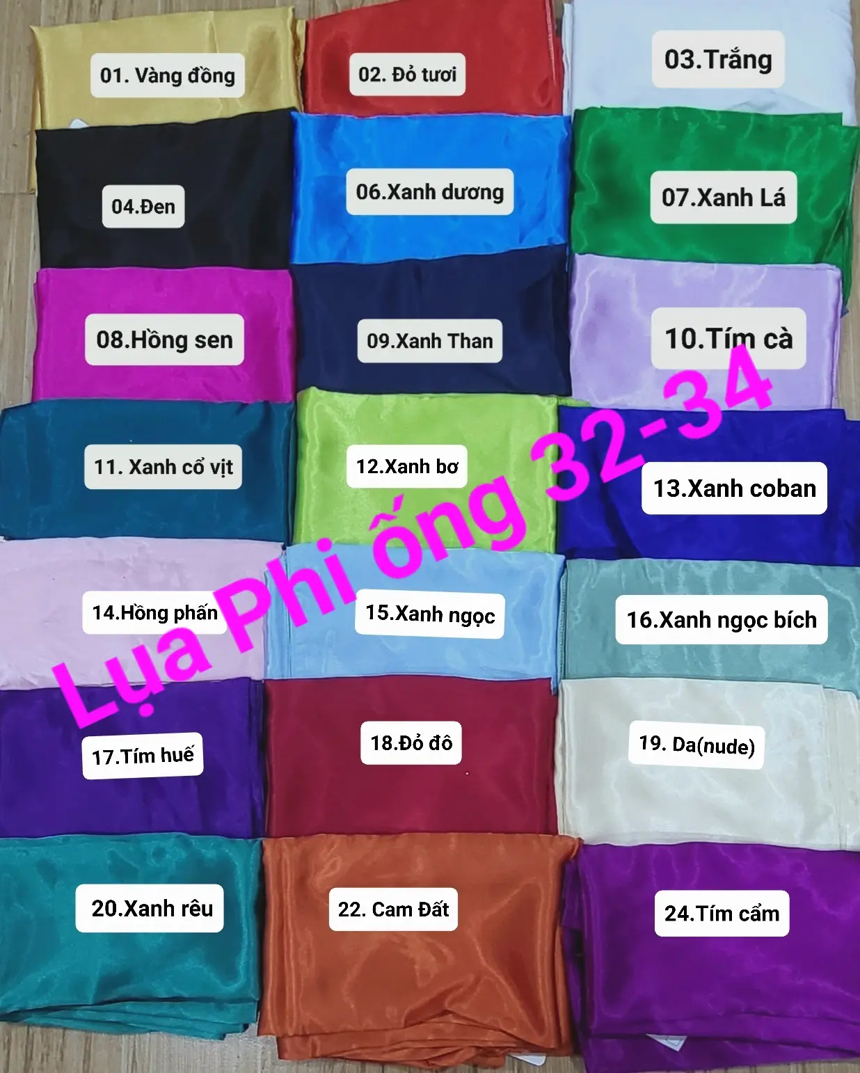 {Sẵn} QUẦN ÁO DÀI CHẤT LỤA PHI (Số 13-24)