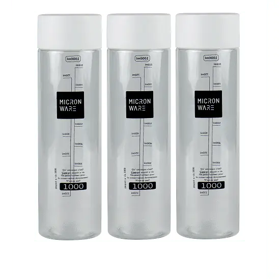 Global House SUPER LOCK  ขวดน้ำ 1000 มล. แพ็ค 1x3 1209379 สีขาว