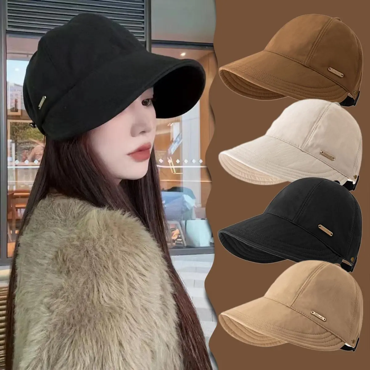 Mũ Chống Nắng Cho Nữ, Phong Cách Mới, Thiết Kế Hợp Xu hướng Đầu Rỗng Gấp Gọn, Chống Tia UV. Mũ Chống Nắng, Thời Trang Nữ, Chống Tia UV
