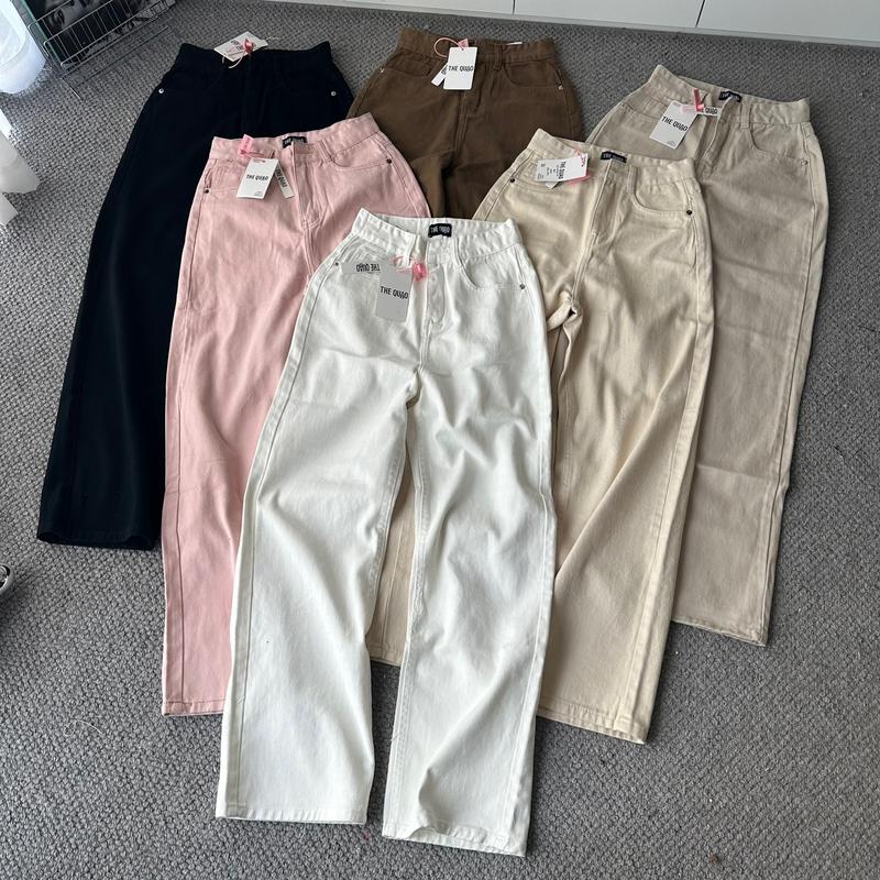 THE QUẠO - Quần Jeans Nữ Lưng Cao Ống Rộng R0707_491 (DÁNG NGẮN 101CM DƯỚI 1M58)