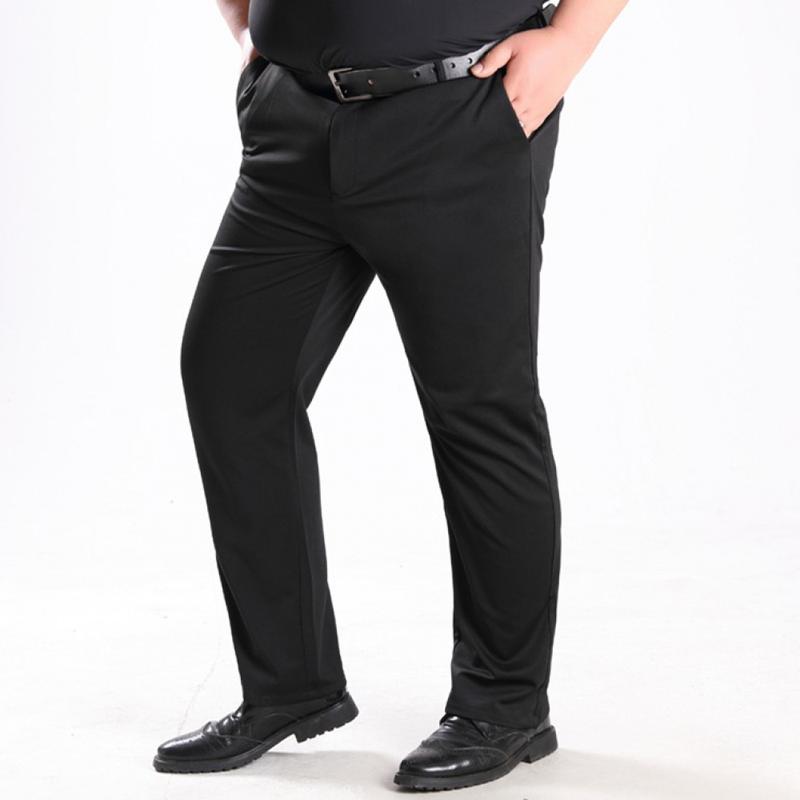 Big Size 29-52 Plus Size Men's Elastic Business Pants Non Iron Formal Office Long Pant Flexible Trousers 2