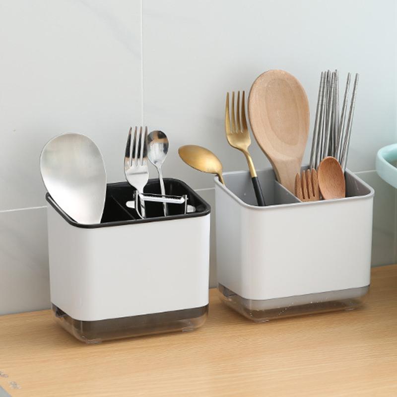 Multifunctional Chopstick Spoon Storage Holder Plastic Drainer - TikTok ...