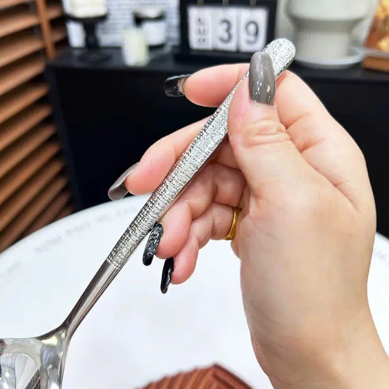 Muôi muỗng vá múc canh soup cháo tay cầm dài cán khắc tinh tế GB174 2